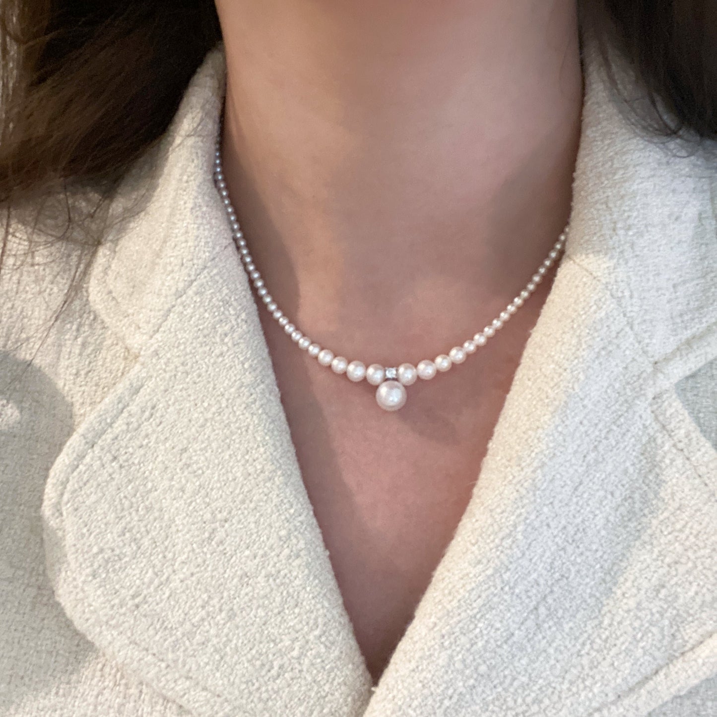 (Pre-order) 3.5-9mm Vintage Elegant Style Freshwater Pearl Tower Strands FSS0359