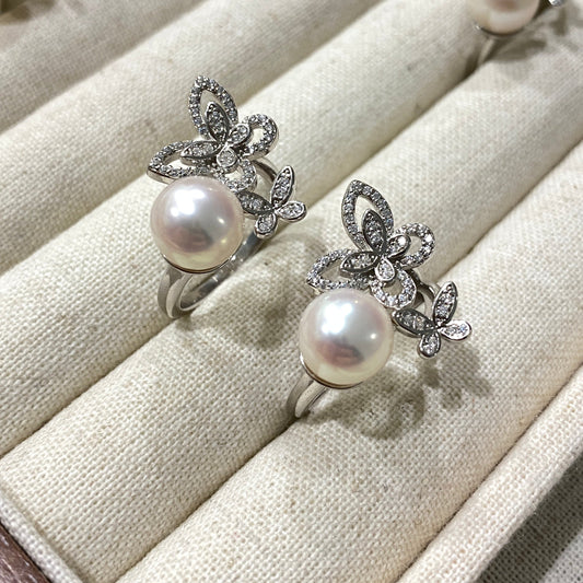 (Pre-order) Popular Butterfly Freshwater Pearl Ring PEFRS0100