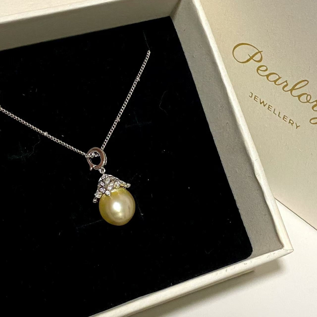 11-12mm Mini Straw Hat South Sea Golden Pearl Necklace