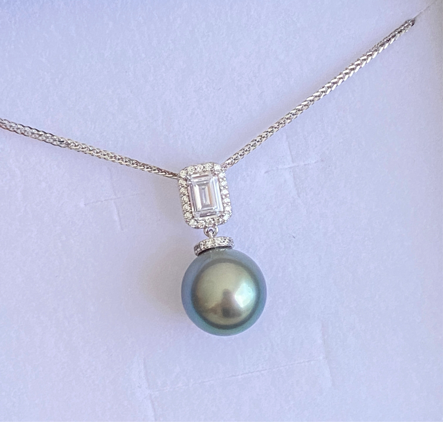 (Pre-order) Sugar Cube Style Tahitian Pearl Necklace TNSZ1112