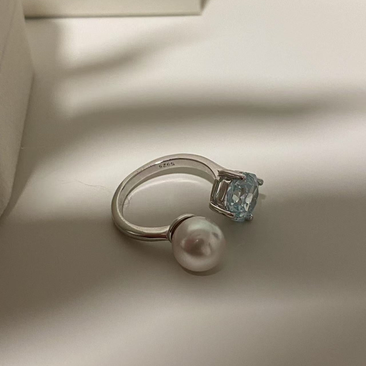 Blue Rock Sugar Akoya Pearl Ring ARS8000