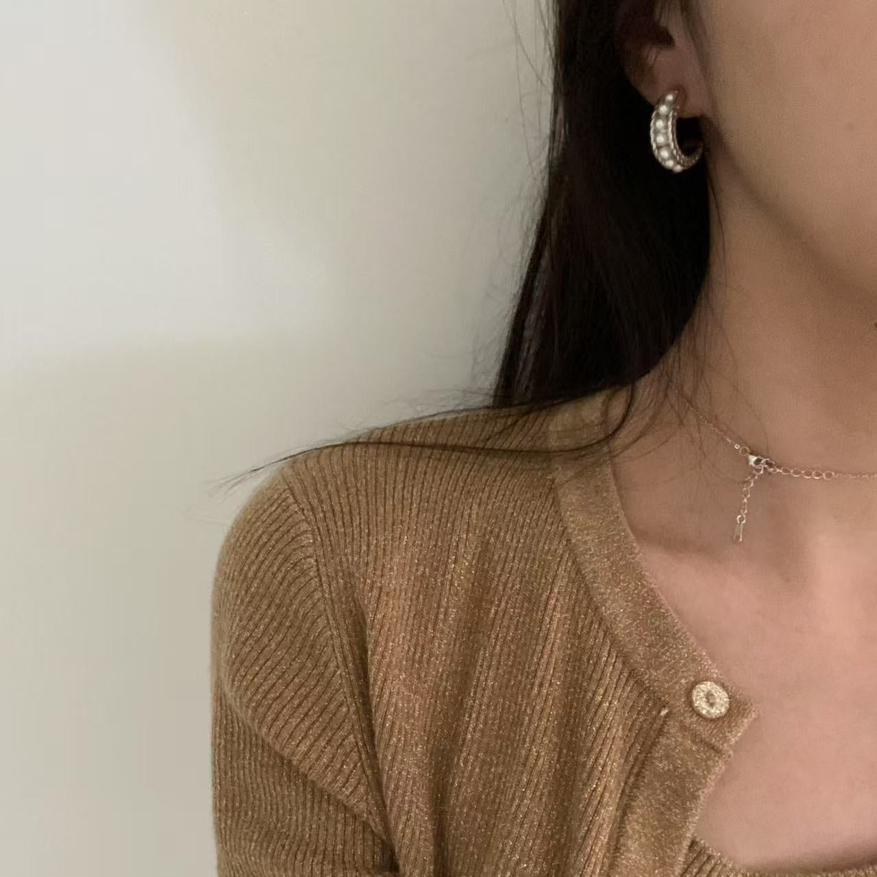 French Twist Freshwater Pearl Earrings FES0350