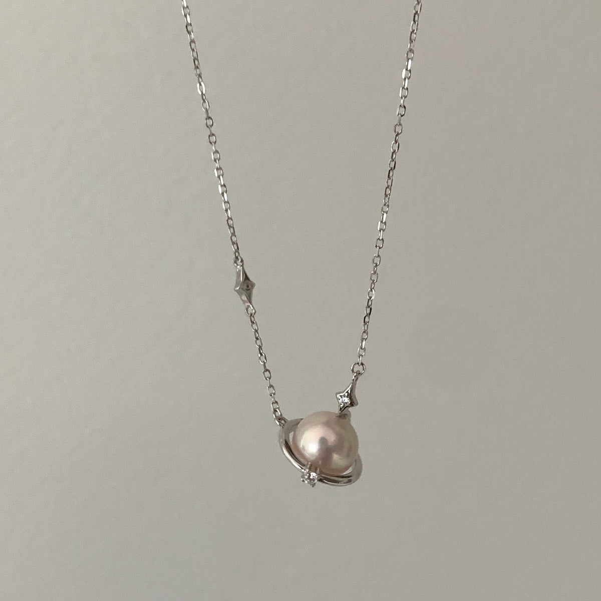 Freshwater Pearl Little Planet Necklace