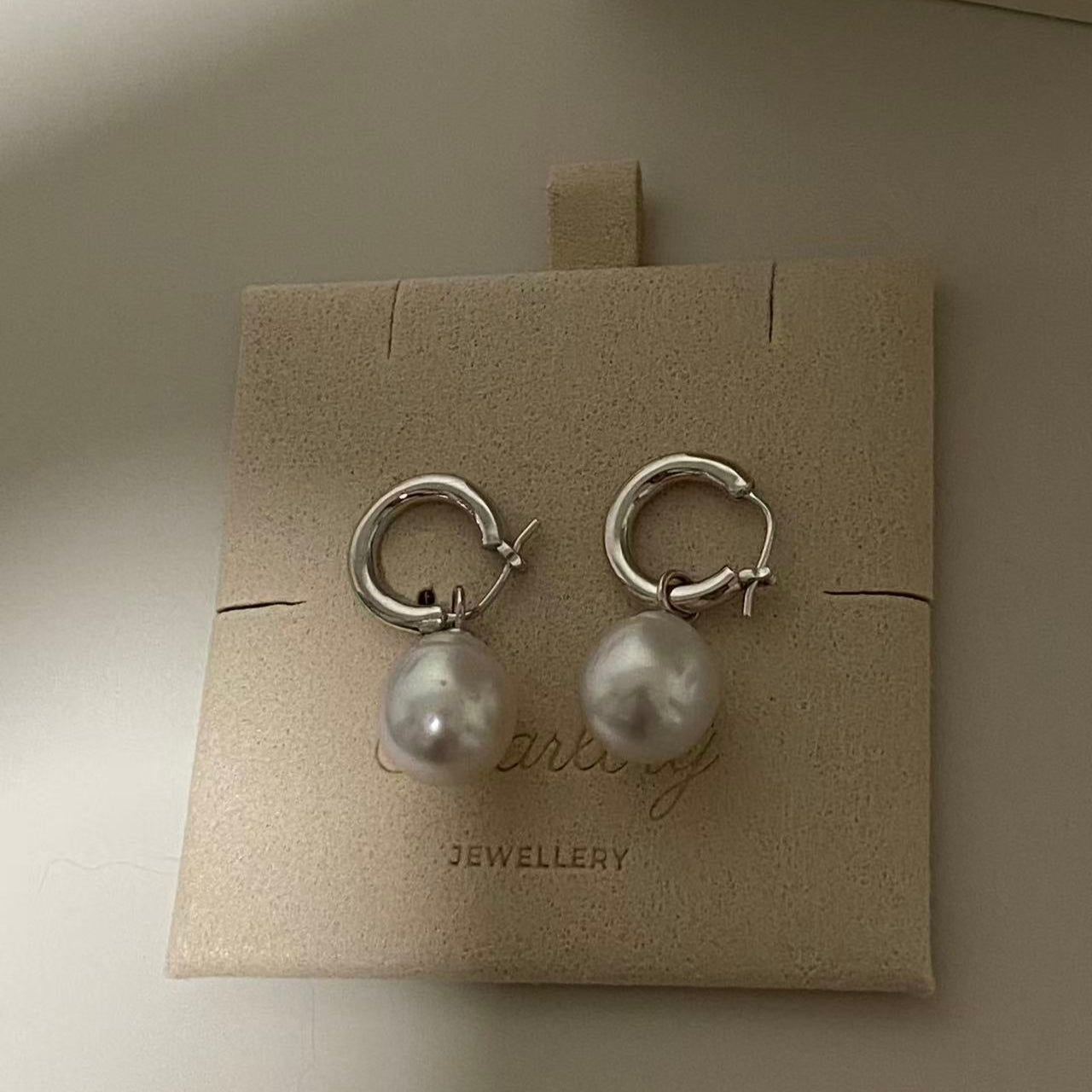 11-12mm Stylish Australian South Sea Pearl Hoop Earrings SES1213