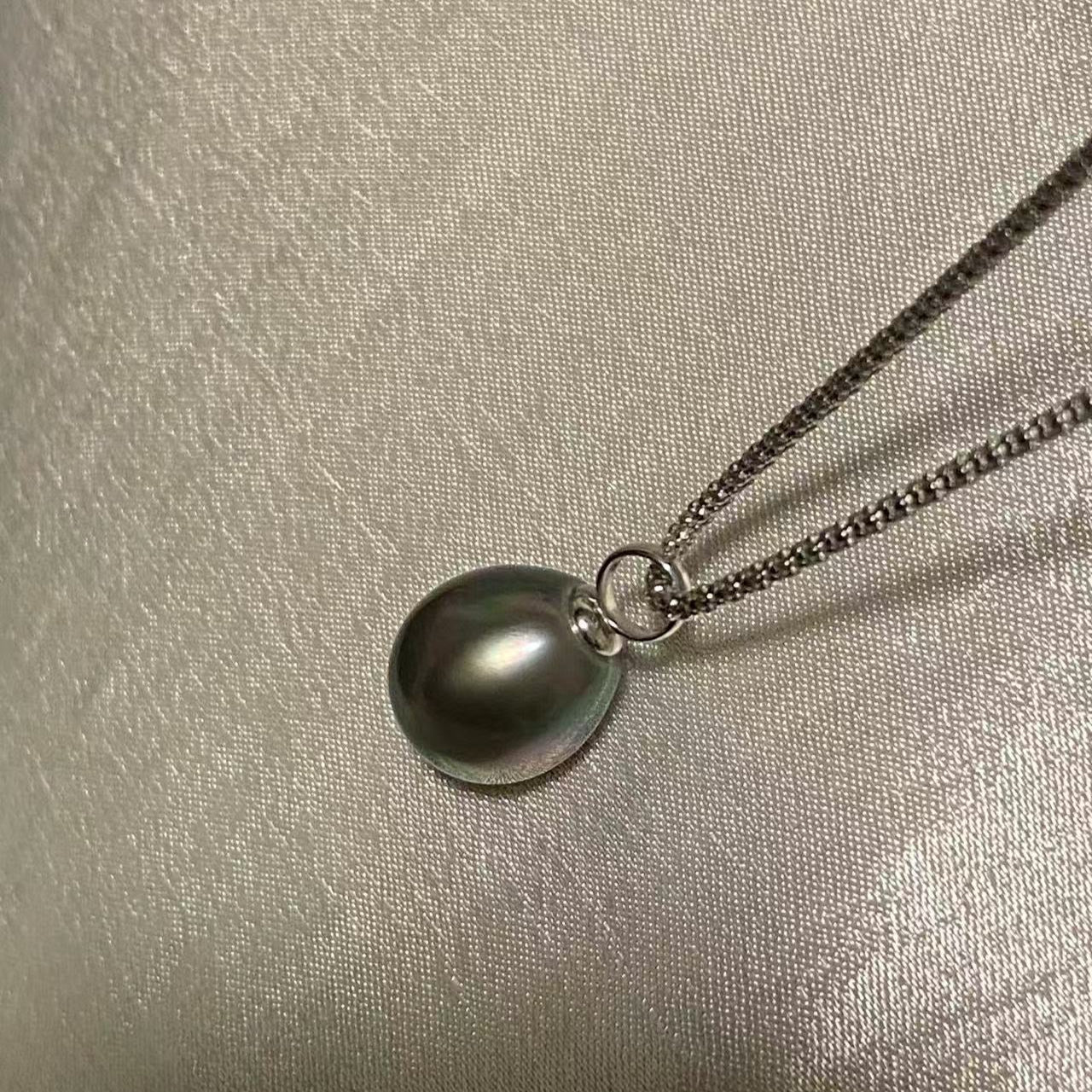 11-14mm Minimalist Long Tahitian Pearl Necklace TNS1114