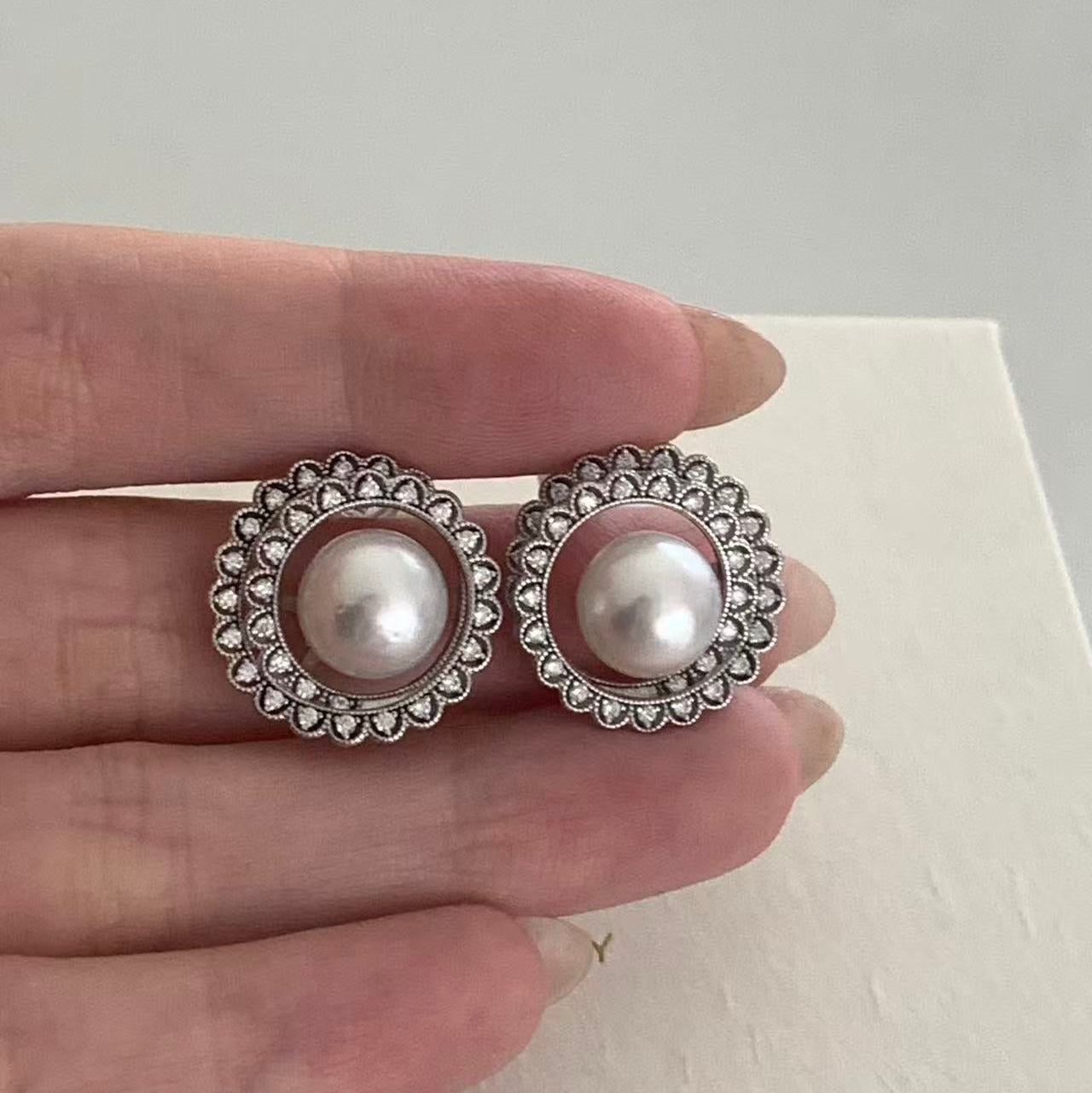 9.3mm Donut Australian South Sea Pearl Earrings SES9300