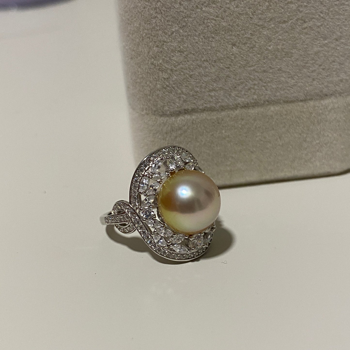 11-12mm Luxury South Sea Golden Pearl Ring SGR1112