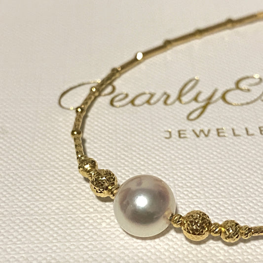 (Pre-order) Single Akoya Pearl Bracelet in 18K Gold AB18K0840