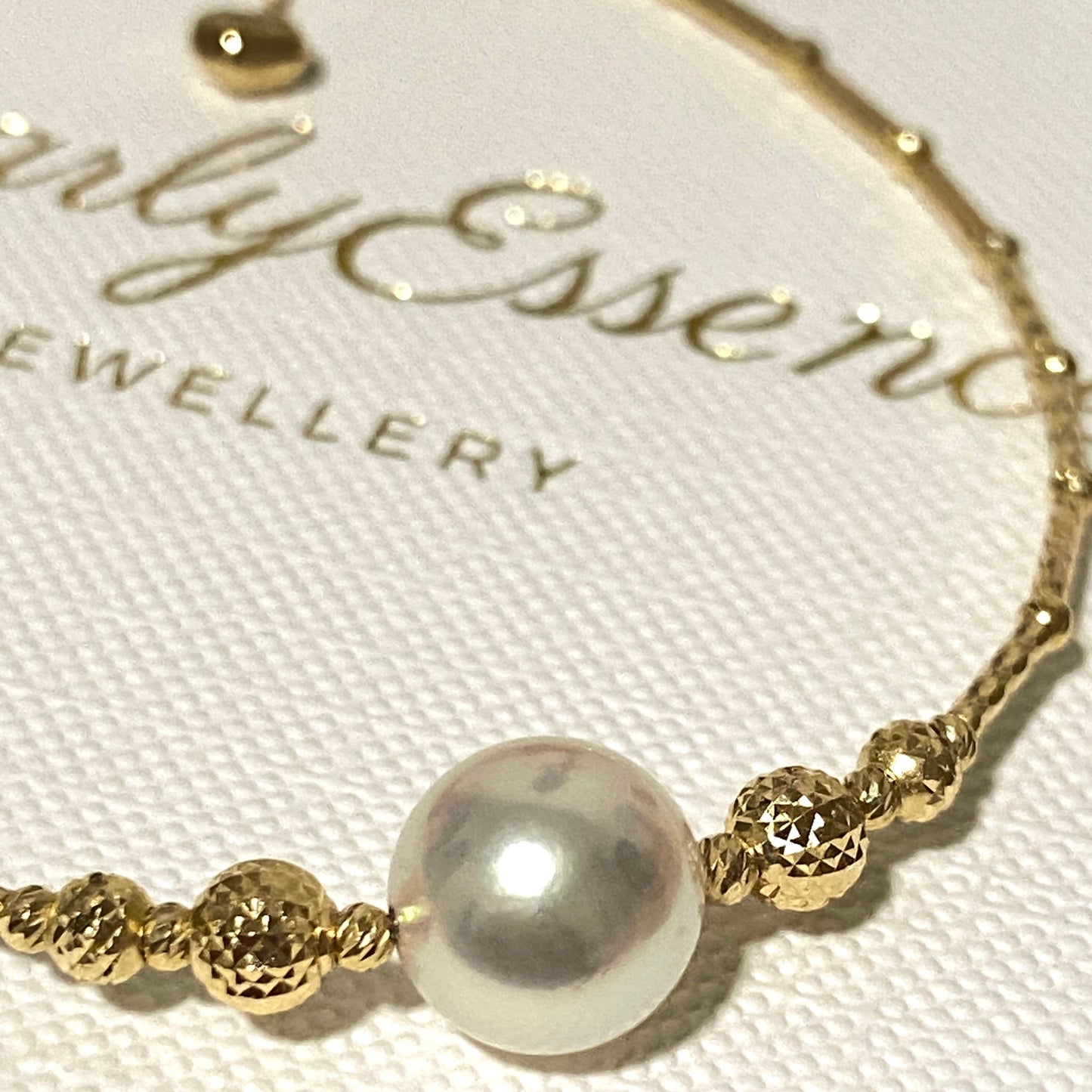 (Pre-order) Single Akoya Pearl Bracelet in 18K Gold AB18K0840