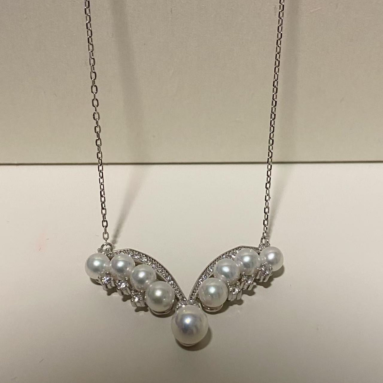 4.5-6mm Winged Aurora Freshwater Pearl Necklace FNS4556