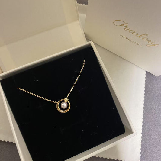 (Pre-order) 6-6.5mm Star Moon Akoya Pearl Necklace ANSG6650