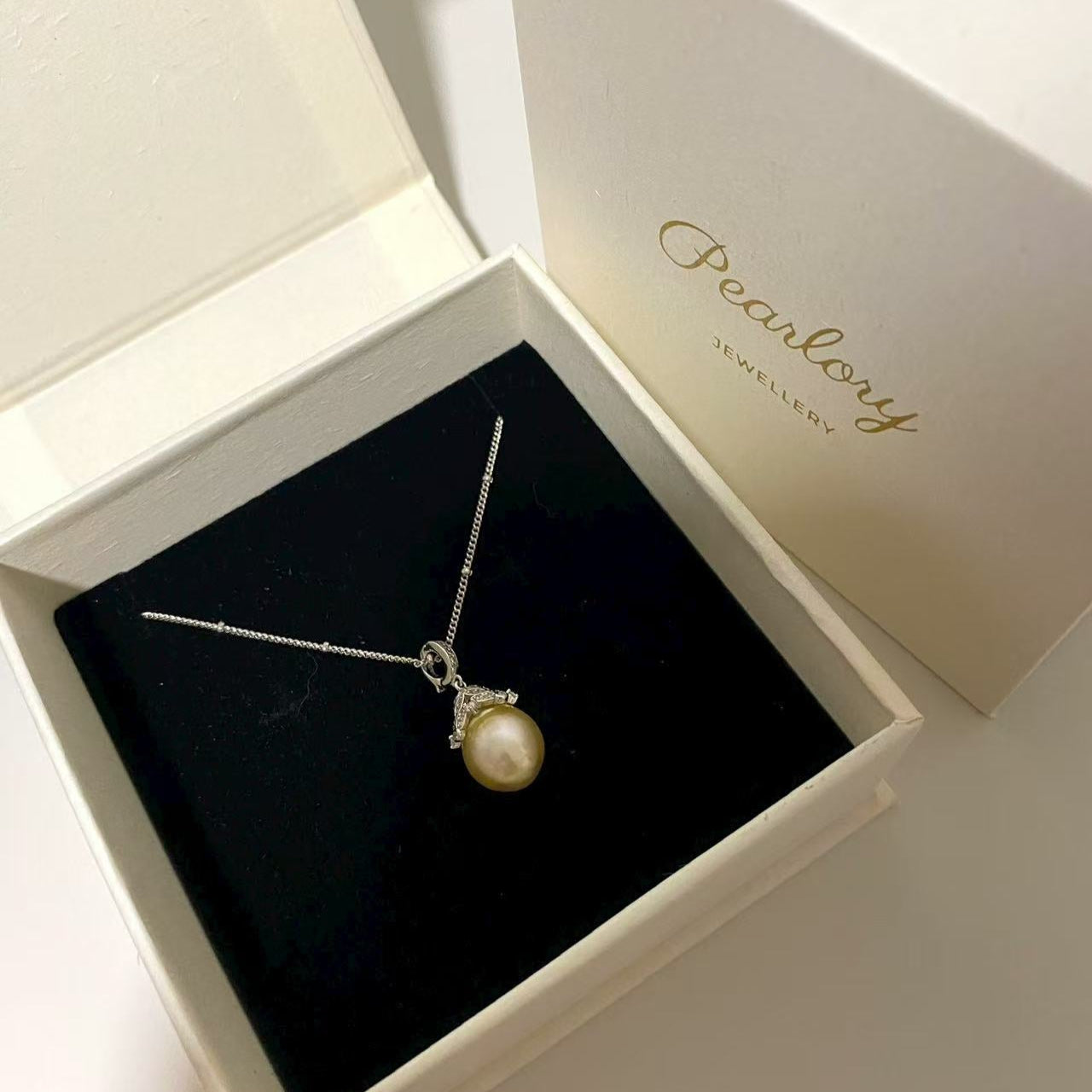 11-12mm Mini Straw Hat South Sea Golden Pearl Necklace
