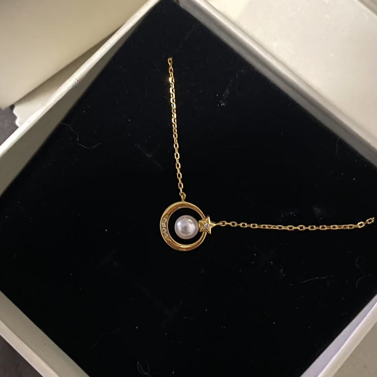 (Pre-order) 6-6.5mm Star Moon Akoya Pearl Necklace ANSG6650