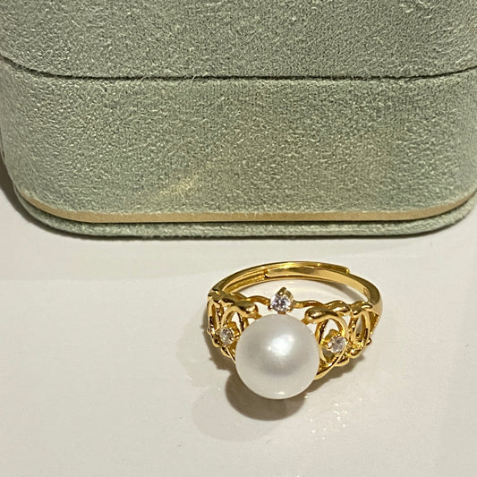 (Pre-order) 9mm Vintage-Style Freshwater Pearl Ring FRSG0900