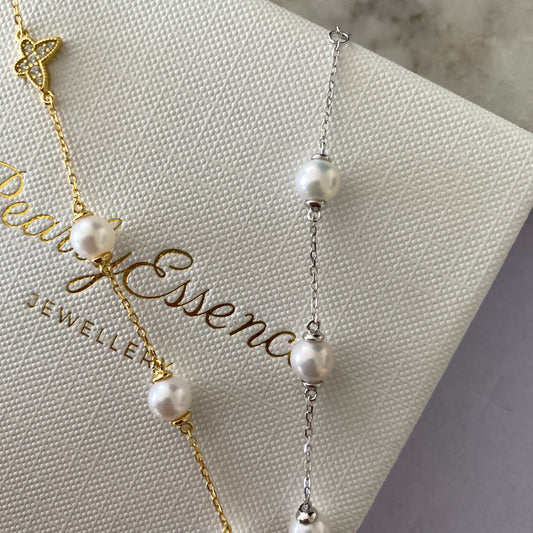 (Pre-order) Little Butterfly Freshwater Pearl Bracelets - SIlver FBSS0600