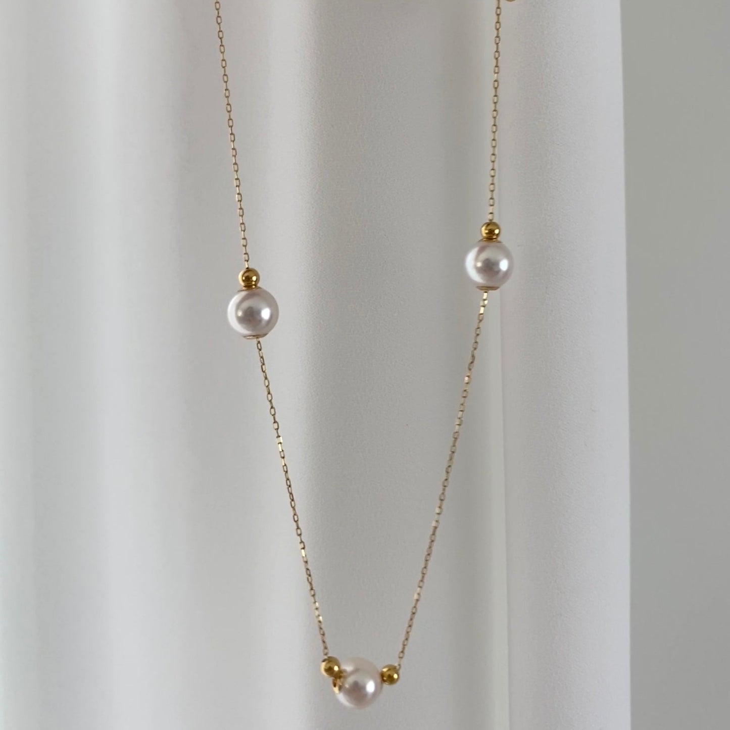 18K Gold Smile Akoya Pearl Necklace AN18K7500