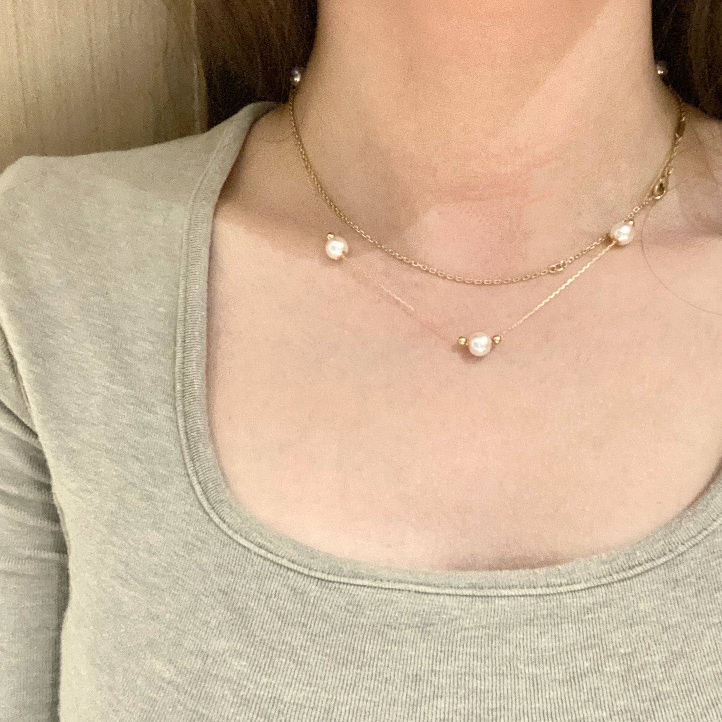 18K Gold Smile Akoya Pearl Necklace AN18K7500