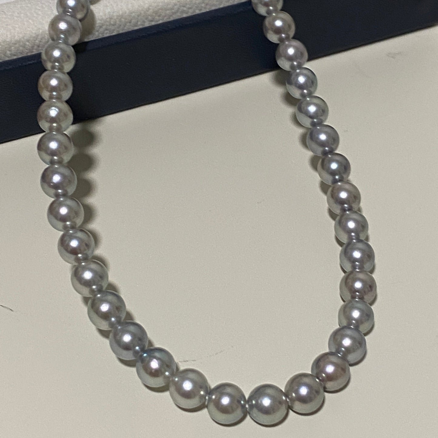 6-6.5mm Akoya Gray Pearl Necklace PEAN18K6650