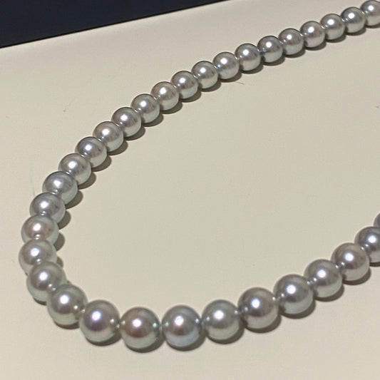 6-6.5mm Akoya Gray Pearl Necklace PEAN18K6650
