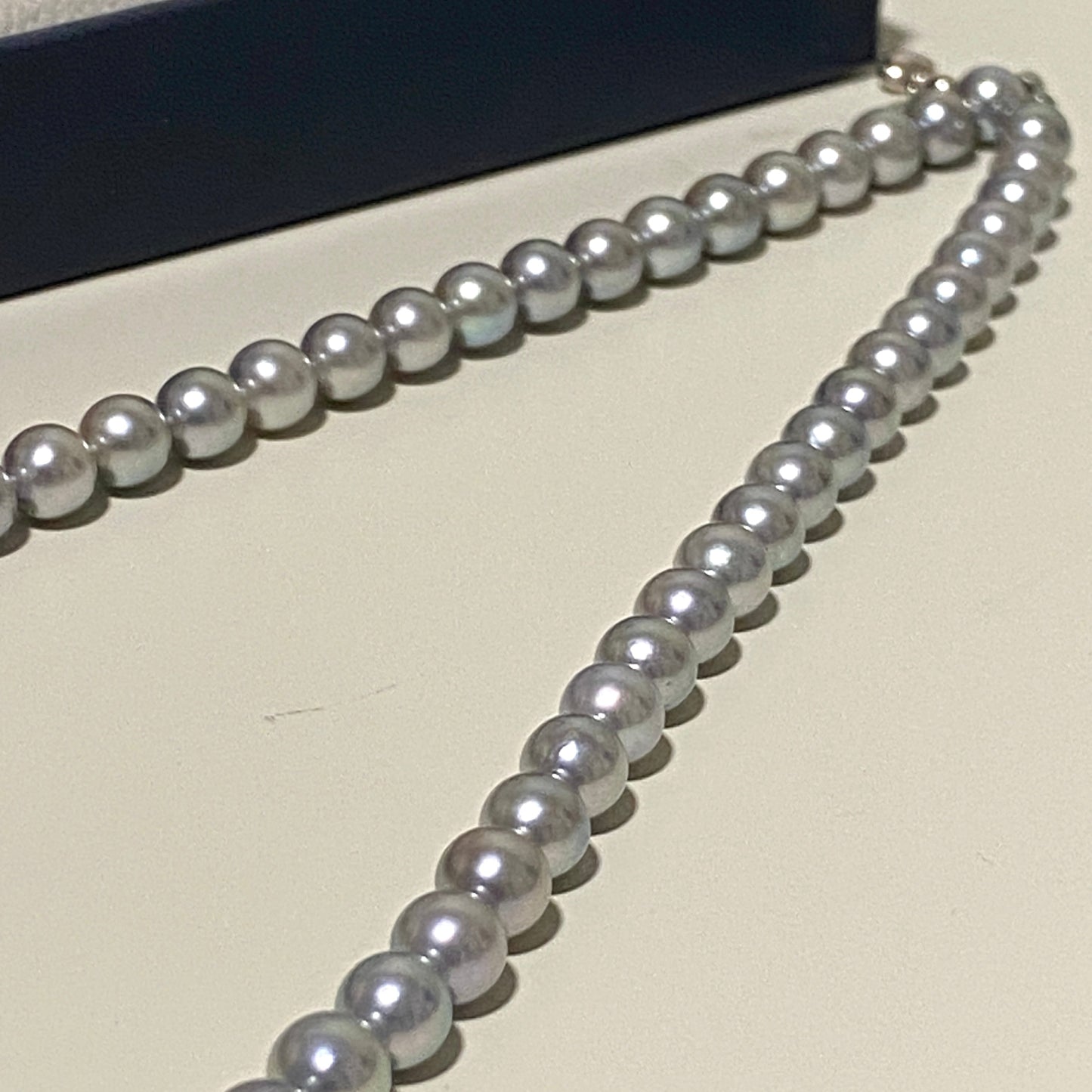 6-6.5mm Akoya Gray Pearl Necklace PEAN18K6650