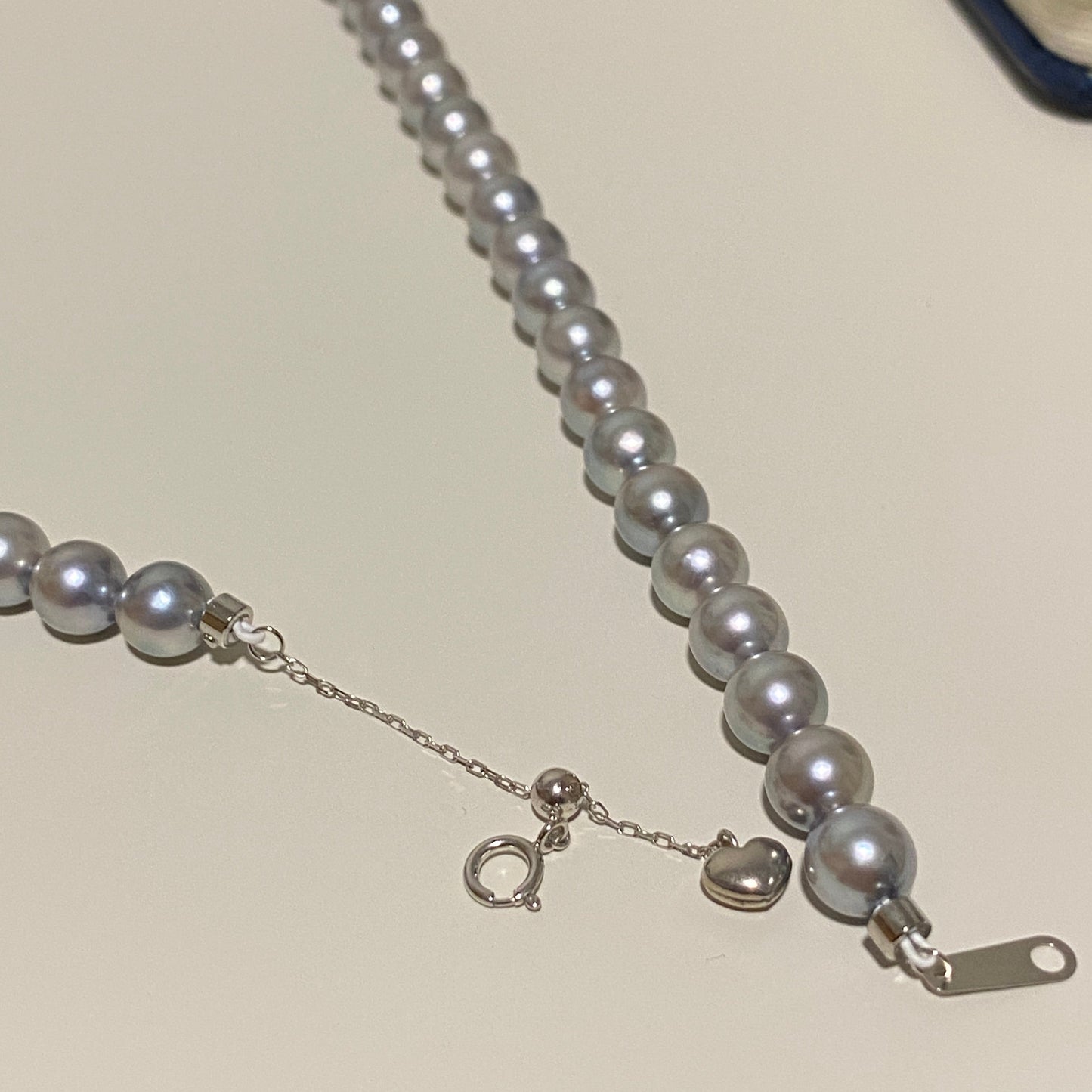 6-6.5mm Akoya Gray Pearl Necklace PEAN18K6650