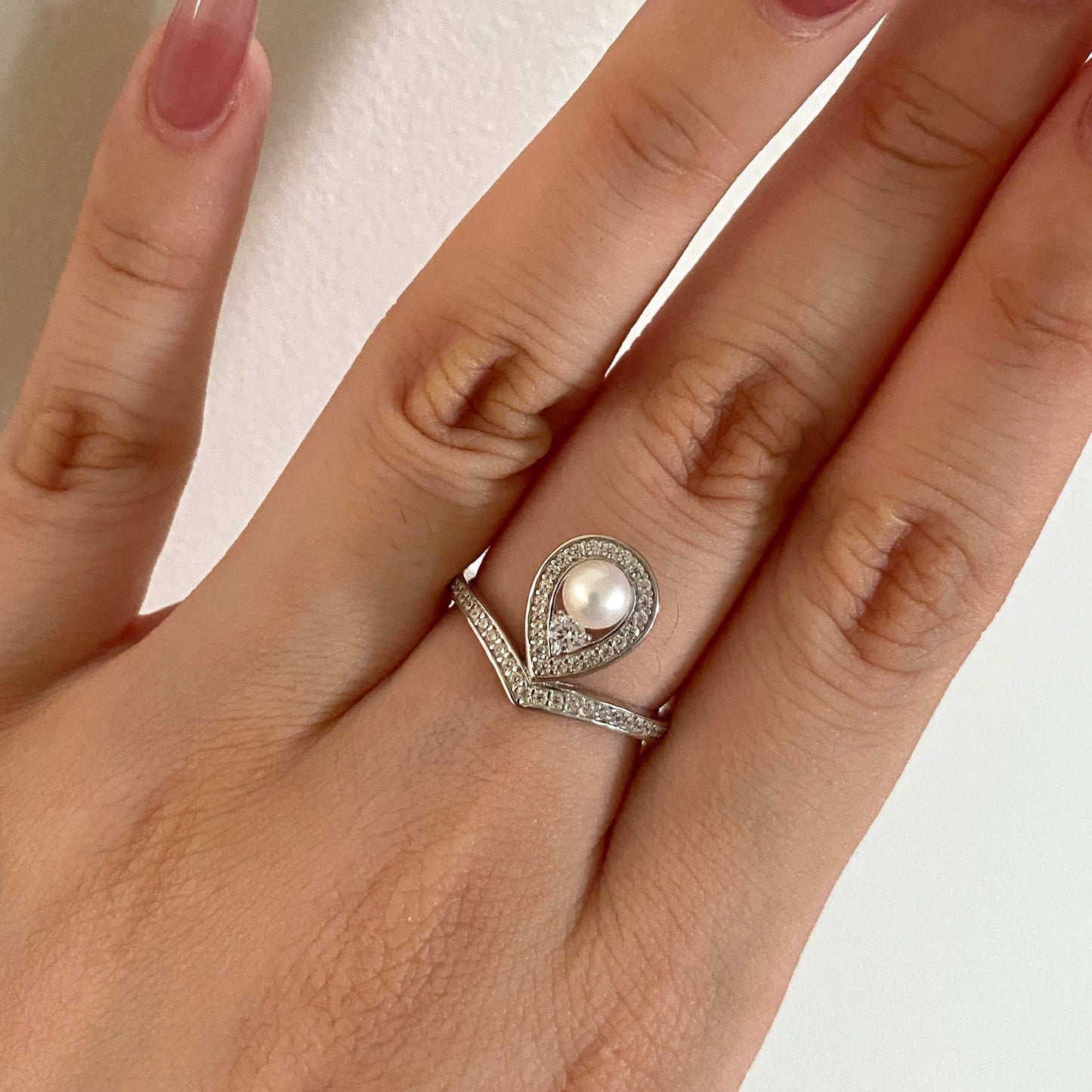 (Pre-order) Aurora Crown Freshwater Pearl Ring Sets FRS3550
