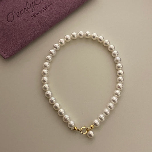 18K Gold Light Bulb Freshwater Pearl Bracelet FB18K4550