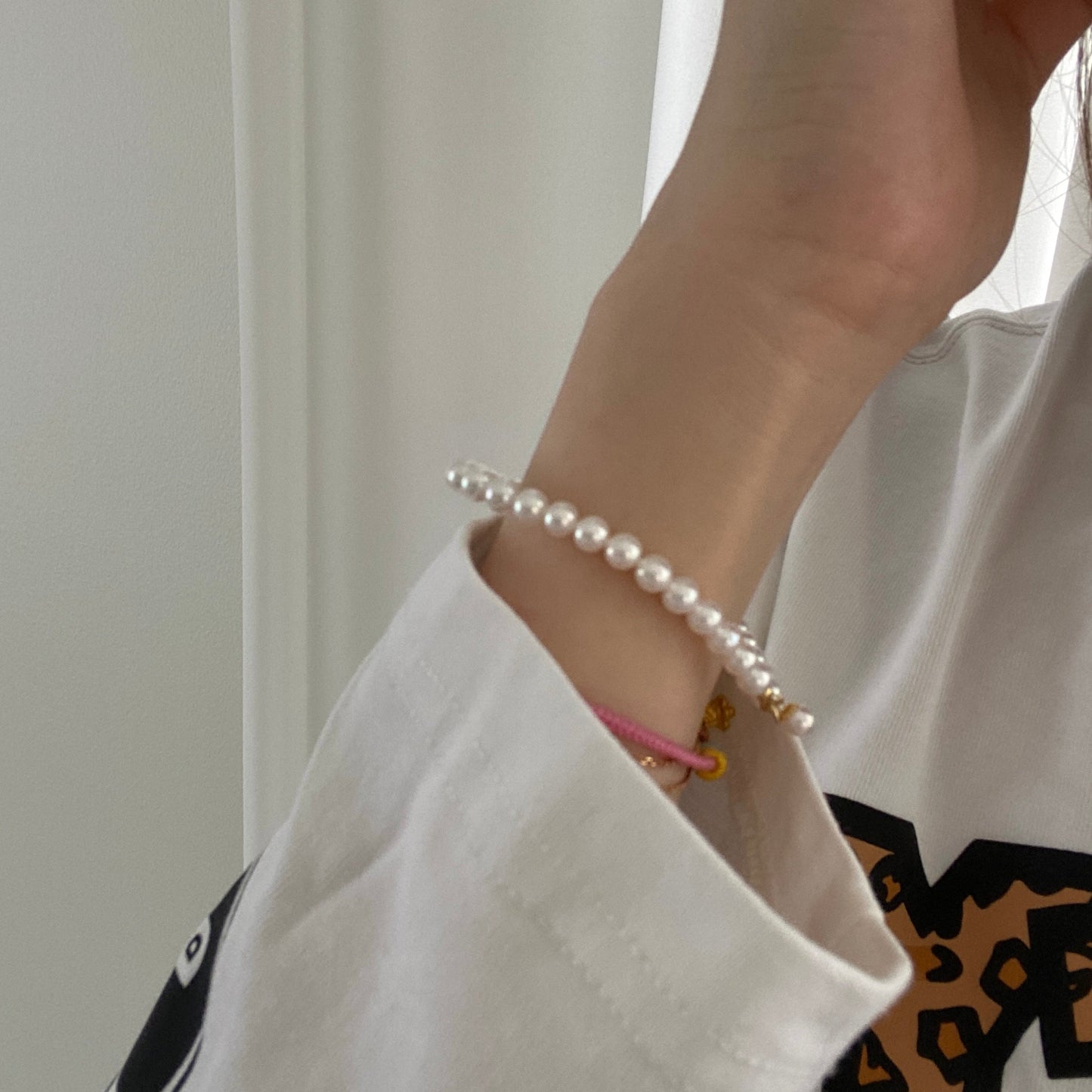 18K Gold Light Bulb Freshwater Pearl Bracelet FB18K4550