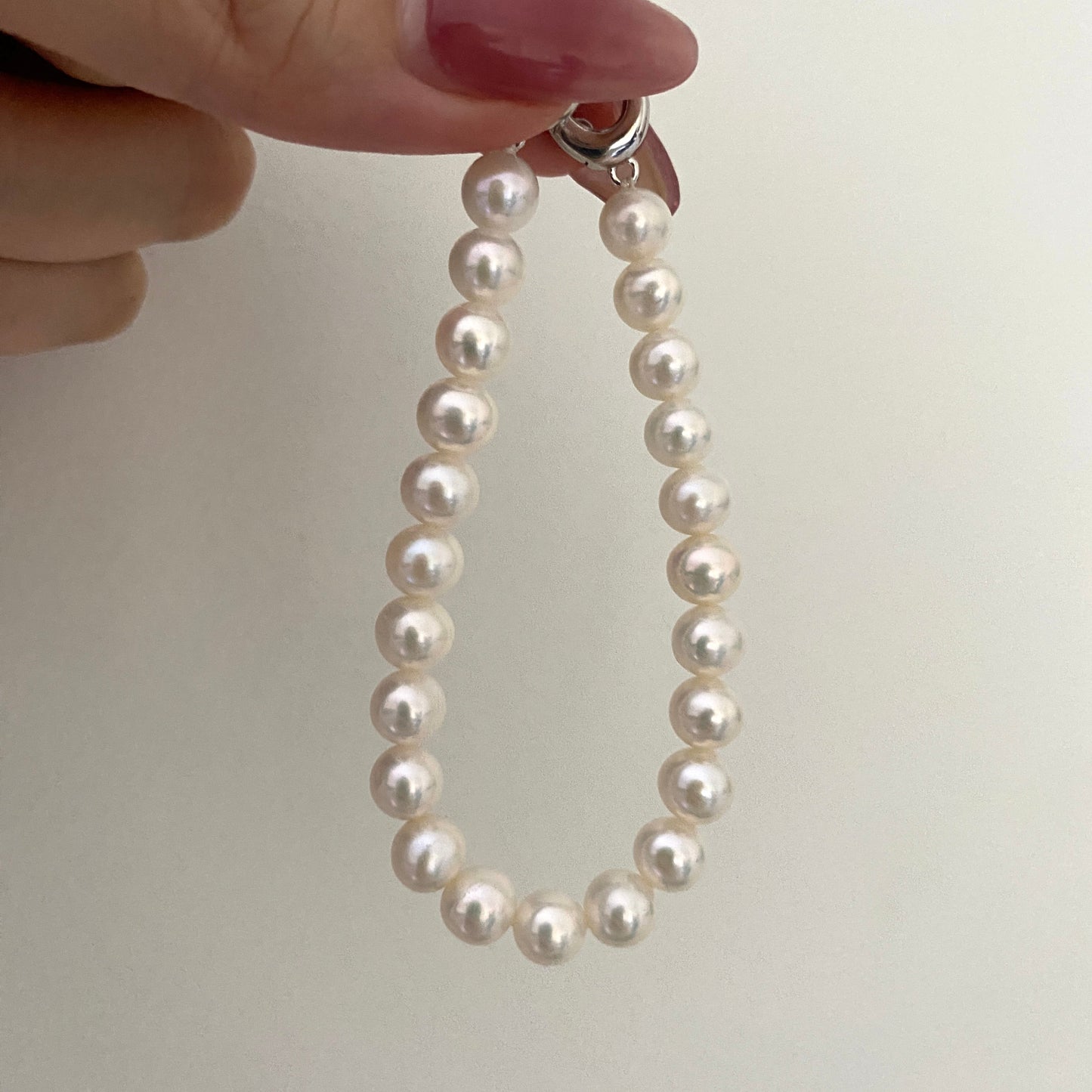 6.5mm Interlocking Circle Freshwater Pearl Bracelet FBS6500