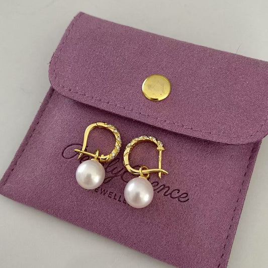 (Pre-order) 9-10mm Vine Freshwater Pearl Earrings FESG0910