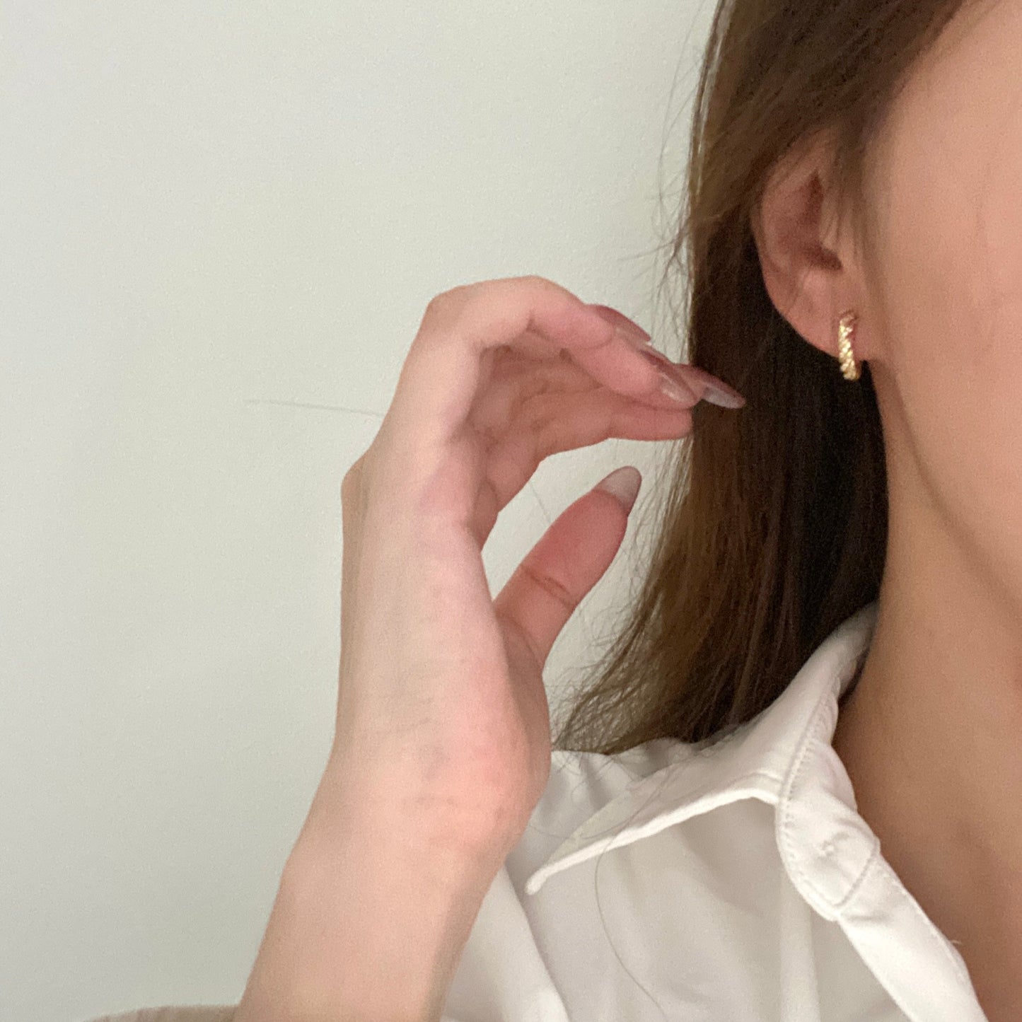 (Pre-order) 9-10mm Vine Freshwater Pearl Earrings FESG0910