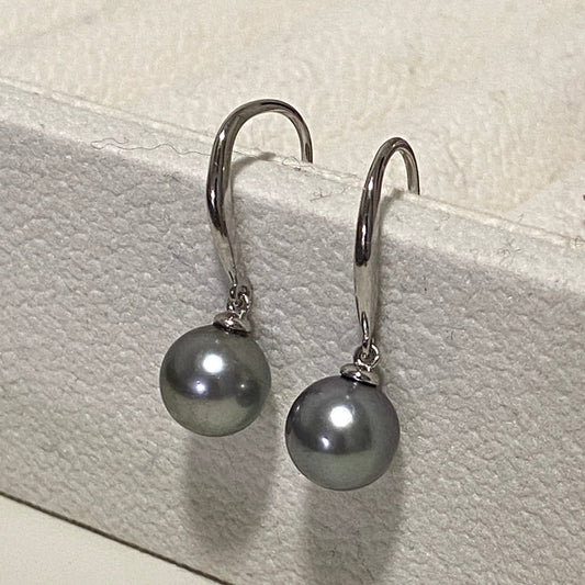 (Pre-order) 8-9mm Tahitian Pearl Earring Hooks TES8900