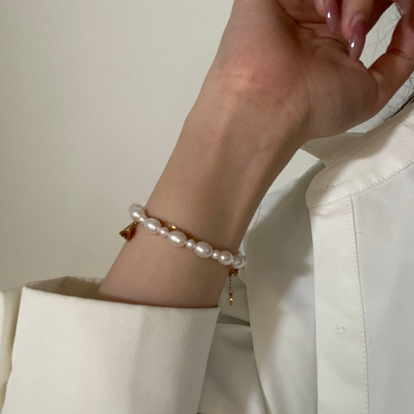 (Pre-order) 4-6.5mm Aurora Freshwater Pearl Bracelet FBS4650