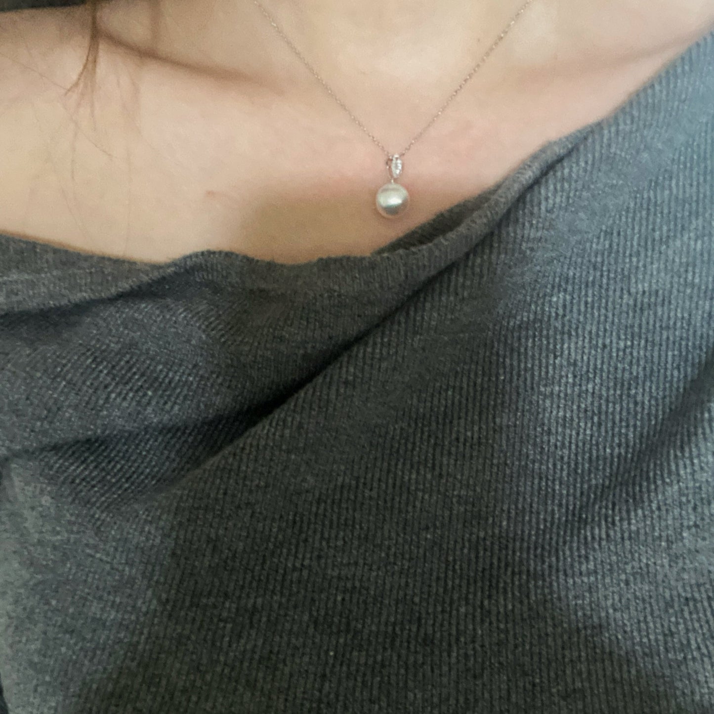18K White Gold Australian South Sea Pearl Necklace PESN18KD1011