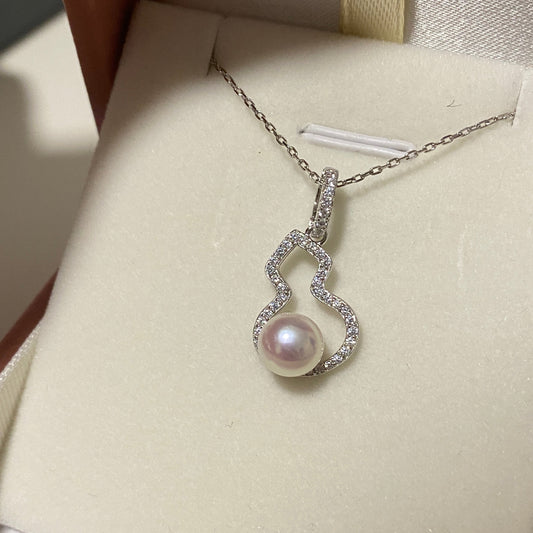 (Pre-order) 7-8mm Gourd Aurora Freshwater Pearl Necklace FNS0708