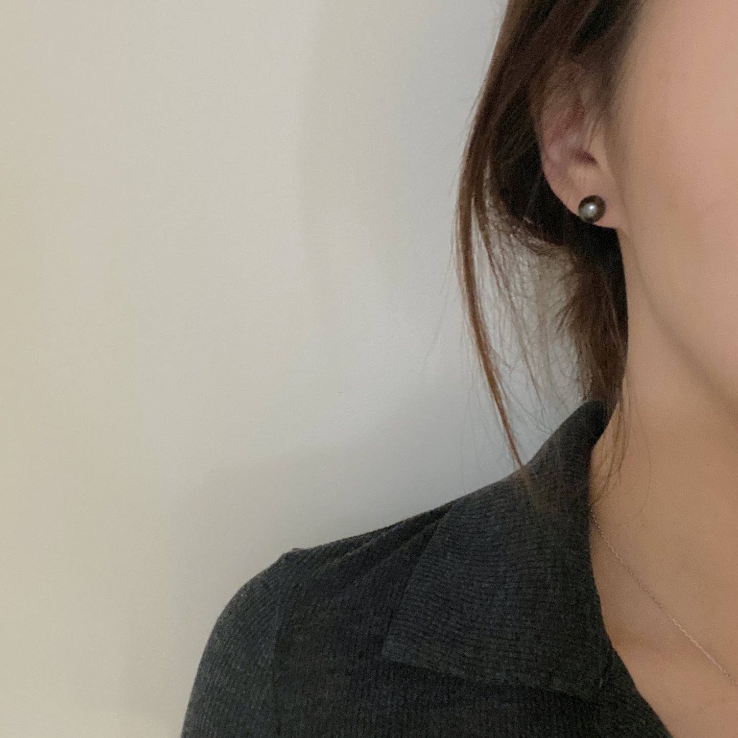 7-8mm Tahitian Pearl Stud Earrings TES0708