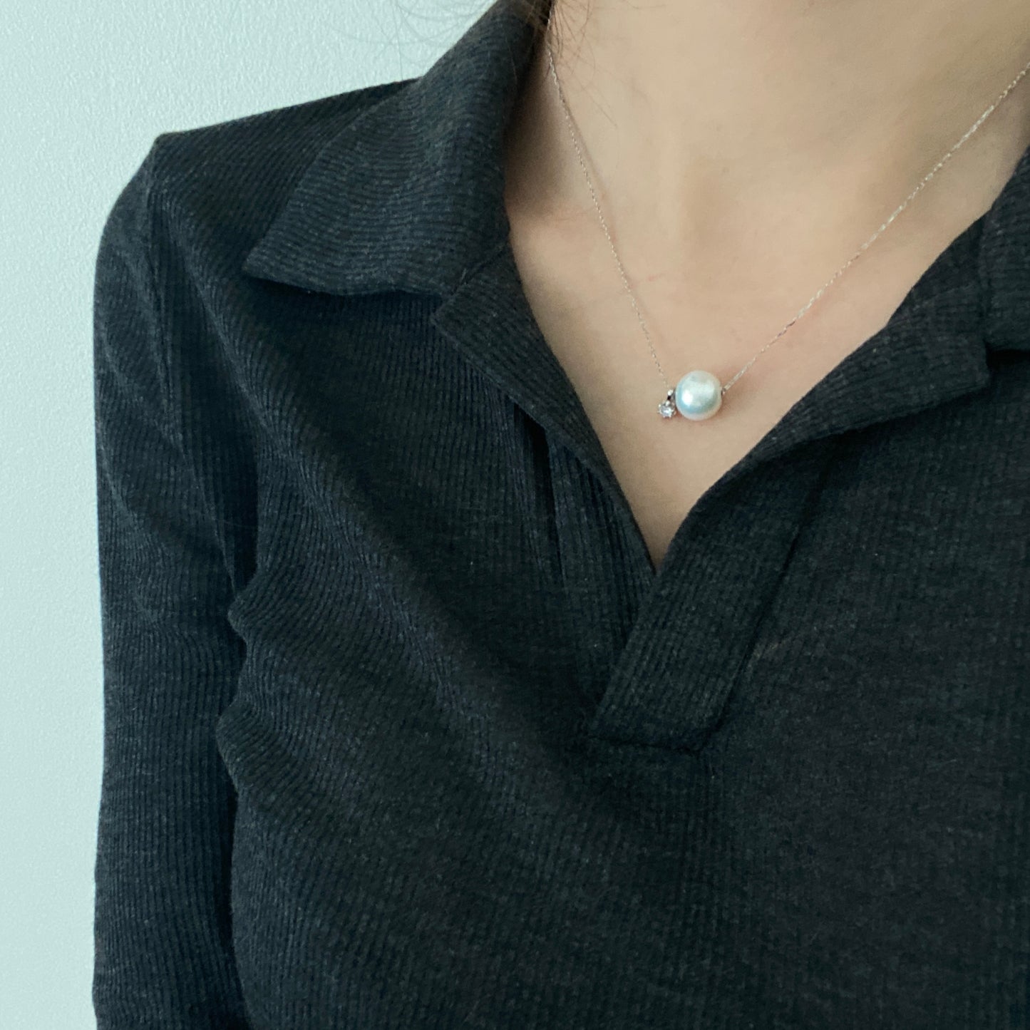 (Pre-order) 11mm Aurora Freshwater Pearl Necklace FN18KS1100