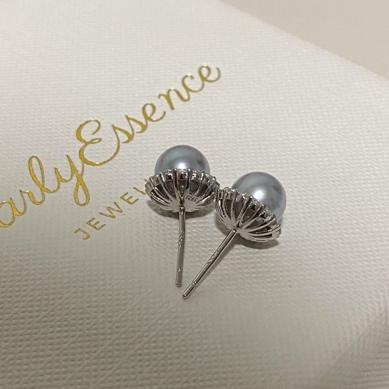 7-8mm Sunflower Akoya Grey Pearl Earrings AES0708