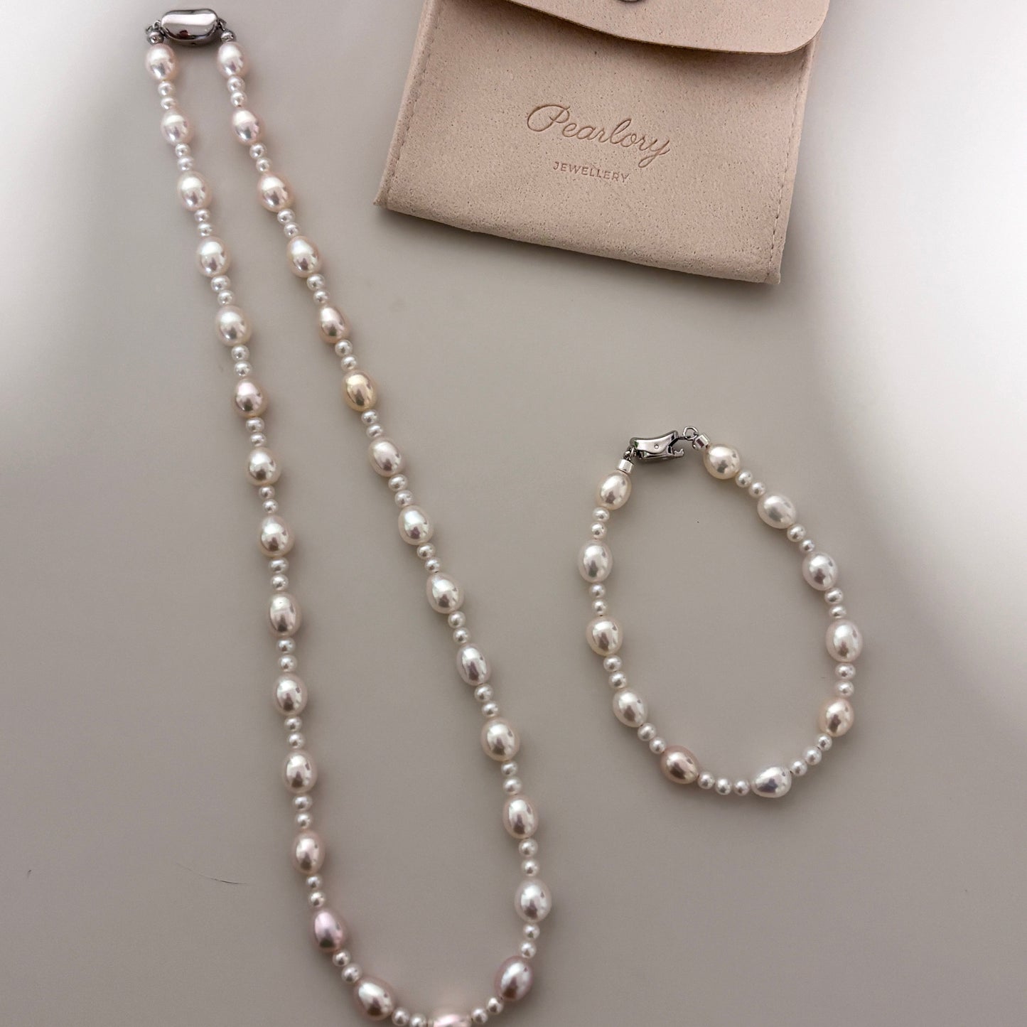 Aurora Freshwater Rice Pearl Design Necklace FNS3565