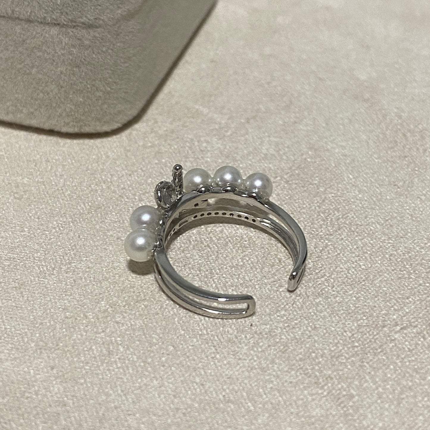 (Pre-order) Little Bow Freshwater Pearl Ring FRSS0040