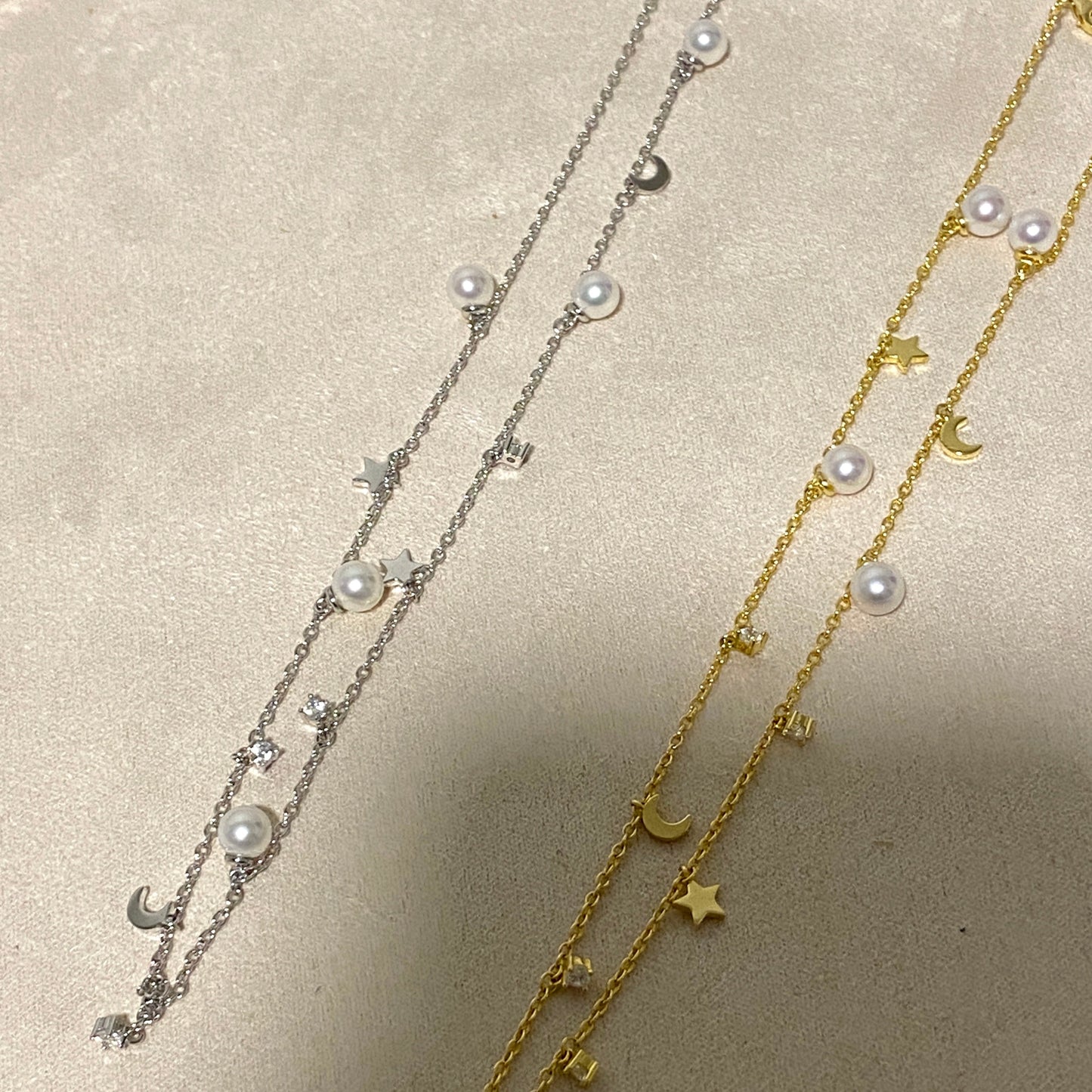 5.5-6mm Starry Sky Freshwater Necklace - Gold FNSG0556