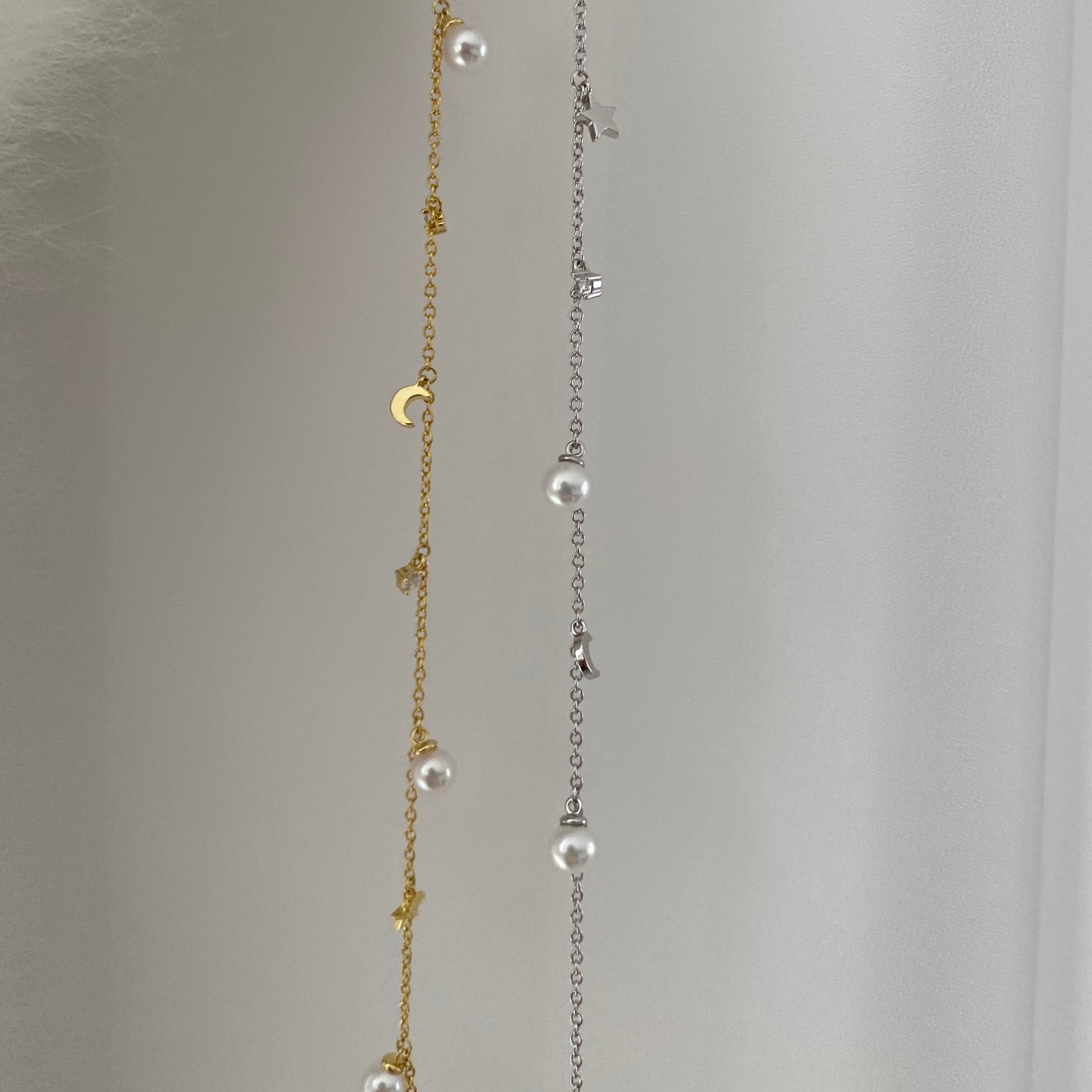 5.5-6mm Starry Sky Freshwater Necklace - Gold FNSG0556