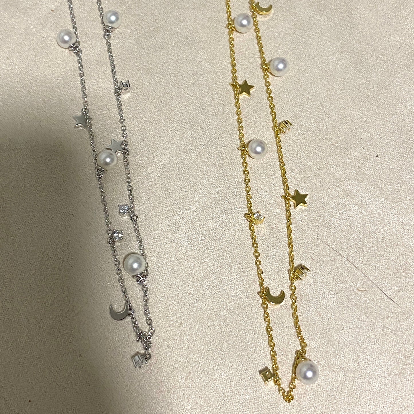 5.5-6mm Starry Sky Freshwater Necklace - Gold FNSG0556