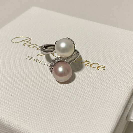 9mm Lucky Double Freshwater Pearl Ring