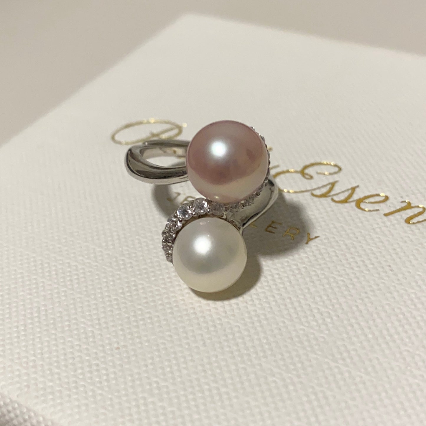 9mm Lucky Double Freshwater Pearl Ring