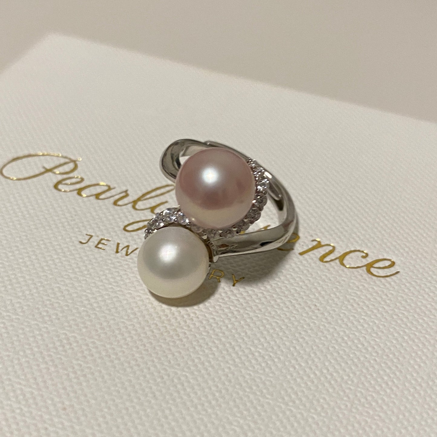 9mm Lucky Double Freshwater Pearl Ring