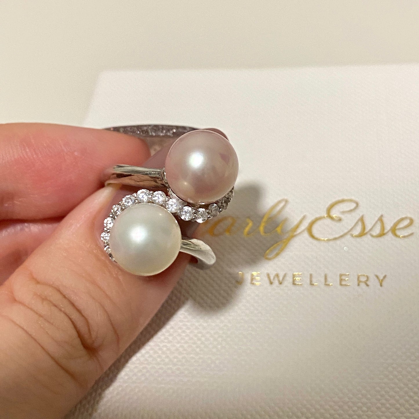 9mm Lucky Double Freshwater Pearl Ring