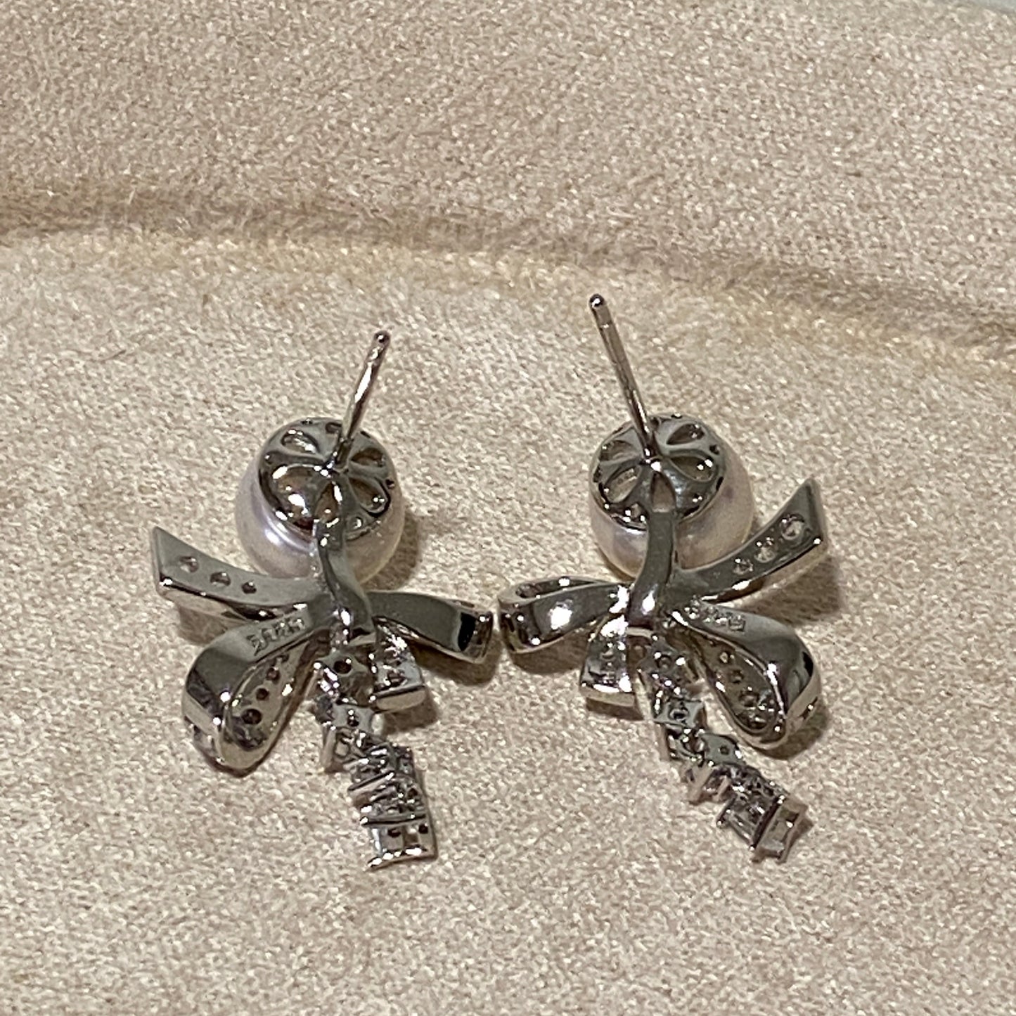 (Pre-order) 8mm Tassel Bow Freshwater Pearl Earrings FES0008