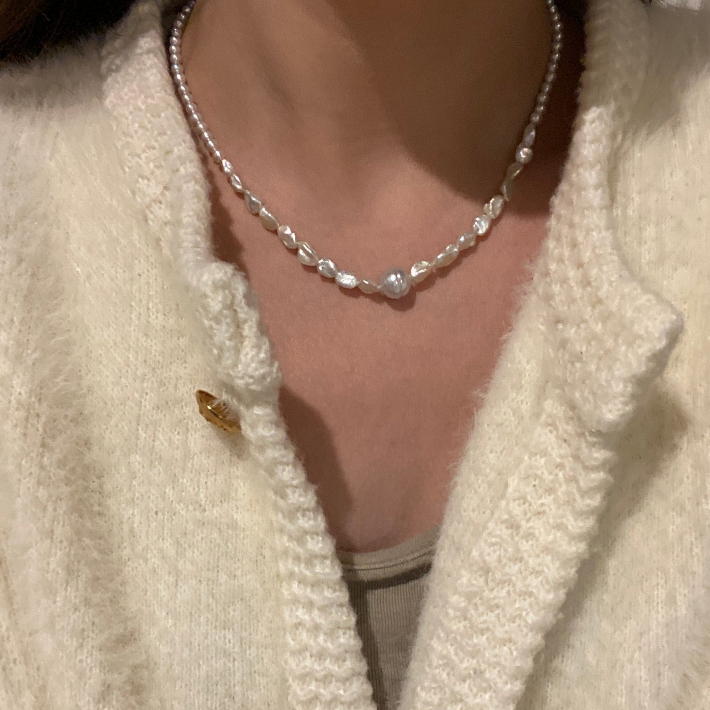 Circle Australian South Sea & Freshwater Pearl Design Necklace SFNS0411