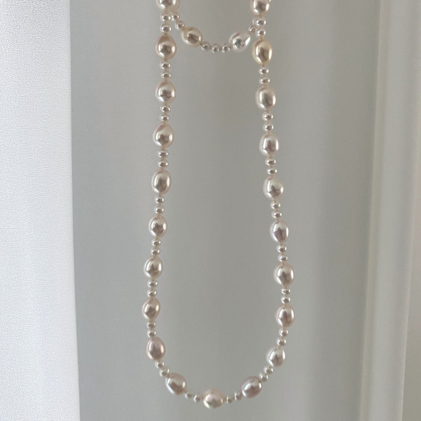 Aurora Freshwater Rice Pearl Design Necklace FNS3565